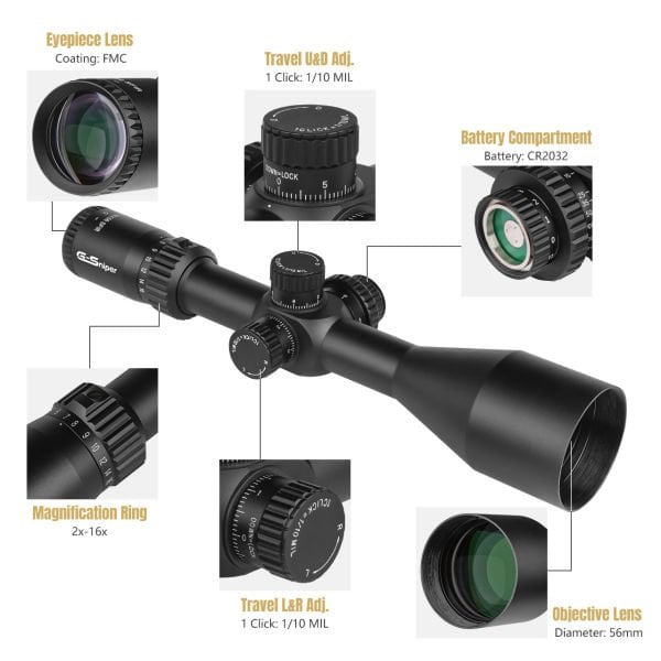 Gazi Sniper 2-16x56 SFP IR